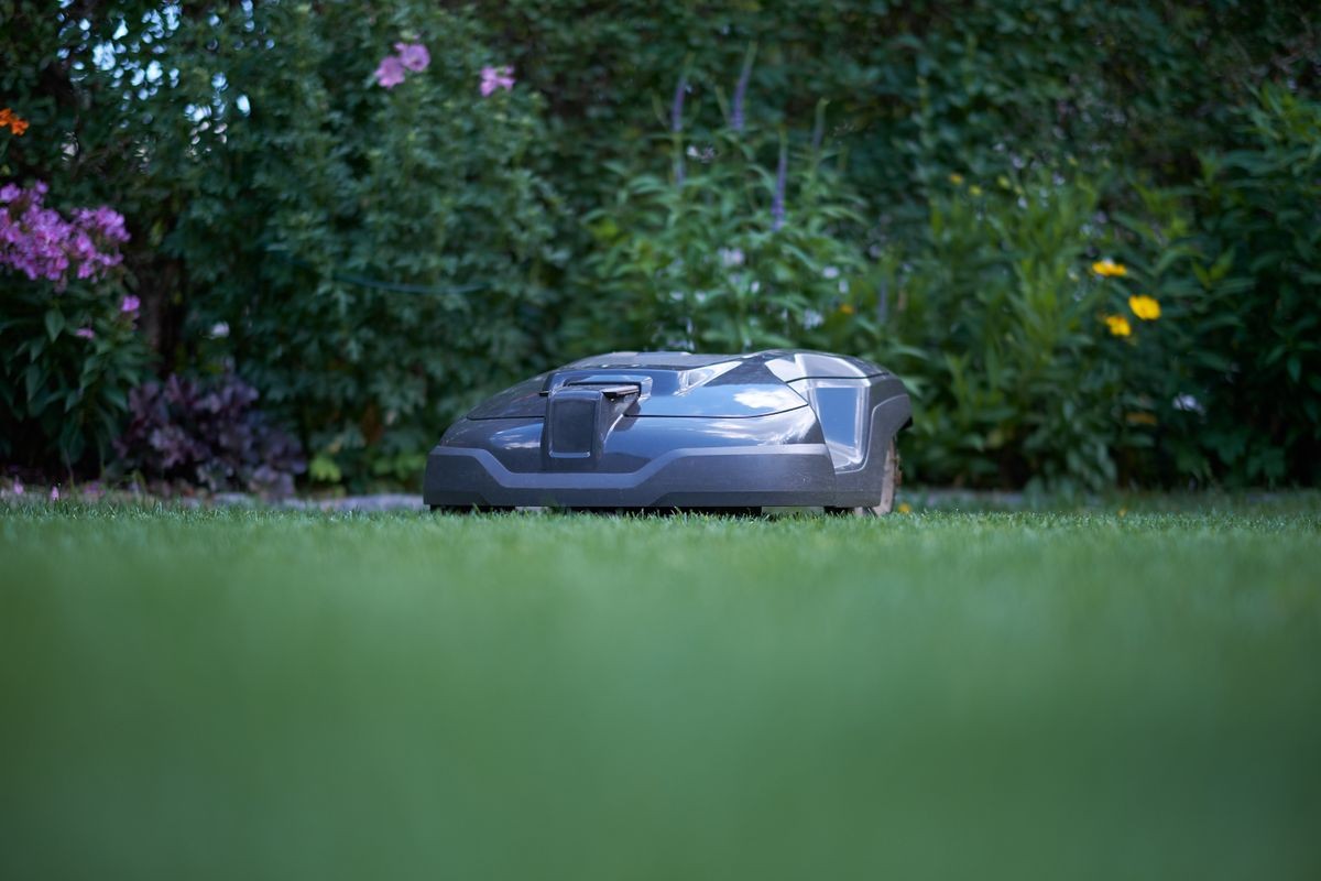 The lawn robot mows the lawn automatically daily according to the set schedule